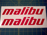 Malibu Boats Decal Sticker - Red