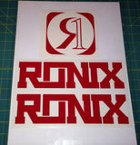 Ronix Code22 Logo Wakeboard Decal Sticker - Red