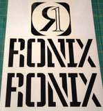 Ronix Parks Camber Logo Sticker - Black