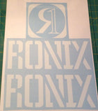 Ronix Parks Camber Logo Sticker - White