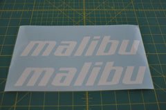 Malibu Boats Decal Sticker - White