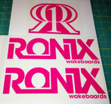 Ronix Bold Logo Wakeboard Decal Sticker - Pink