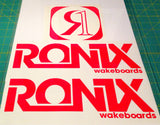 Ronix Bold Logo Wakeboard Decal Sticker - Red