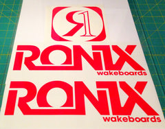 Ronix Bold Logo Wakeboard Decal Sticker - Red