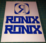 Ronix Code22 Logo Wakeboard Decal Sticker - Blue
