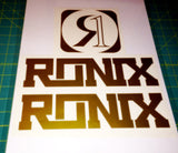 Ronix Code22 Logo Wakeboard Decal Sticker - Gold