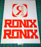 Ronix Code22 Logo Wakeboard Decal Sticker - Orange