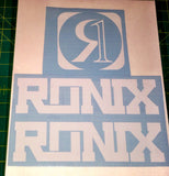 Ronix Code22 Logo Wakeboard Decal Sticker - White
