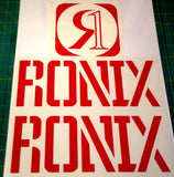 Ronix Parks Camber Logo Sticker - Red
