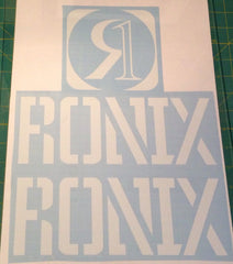 Ronix Parks Camber Logo Sticker - White
