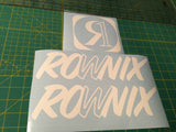 Ronix William Logo Sticker - White